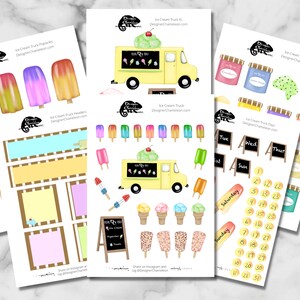 Ice Cream Truck Sticker Sheets & Month Kit