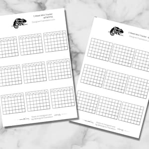 Mini 5 Week Habit Tracker Planner / Journal Stickers
