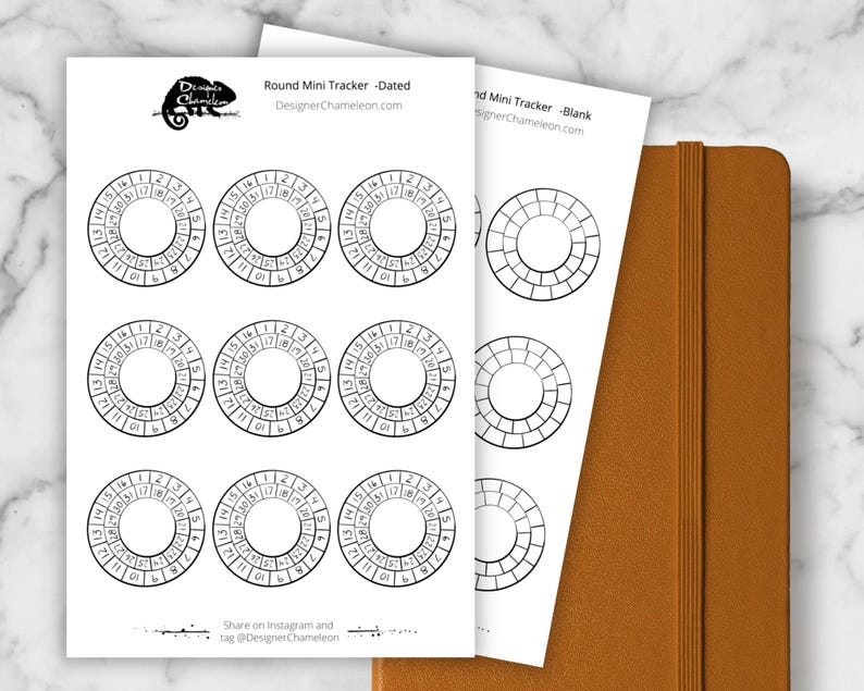 Mini Round Habit Tracker Planner / Journal Stickers - Etsy