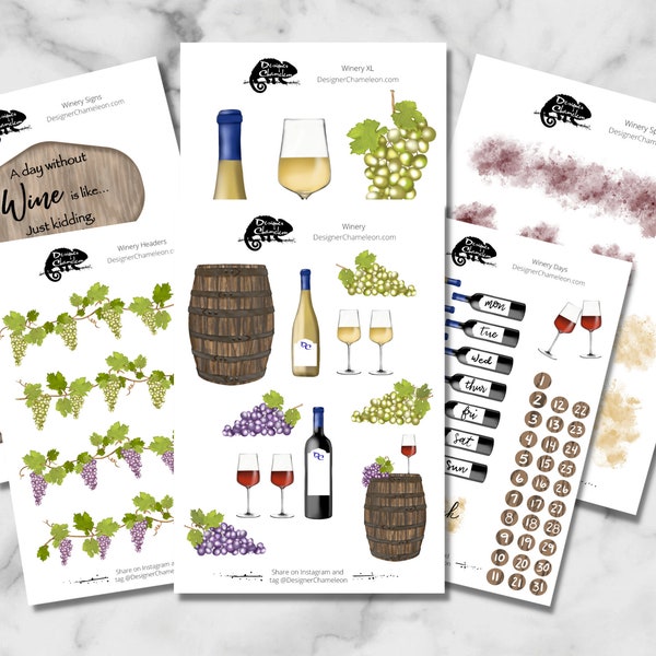 Winery Sticker Sheets & Month Kit