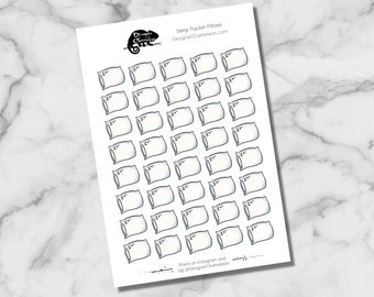 Sleep Tracker Pillow Planner Stickers