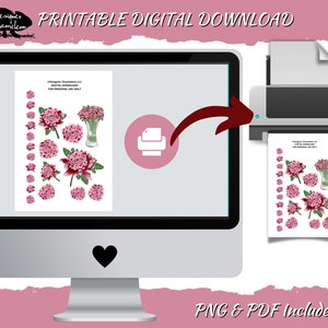 Digital Printable November Chrysanthemum Planner Stickers