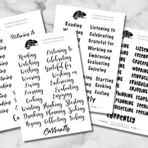 Currently Prompt Planner / Bullet Journal Stickers