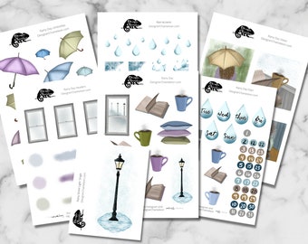 Rainy Day Sticker Sheets & Month Kit