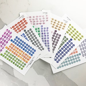 Date Number Planner Stickers