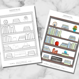 Bookshelf Reading Tracker Planner Stickers -Available with or without color