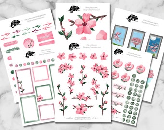 Cherry Blossom Sticker Sheet & Month Kit