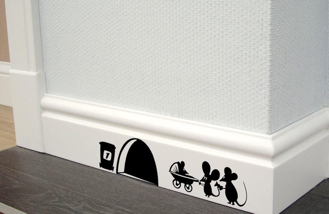 Mice Family Baseboard Decal, Mouse Hole Wall Art - Etsy