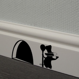 Ratatouille rat Remy with Mask Decal,Disney Home Decor, Disney Pixar,Disney Wall Decal,Skirting Board vinyl,Kids Wall Decal,Kitchen Decal