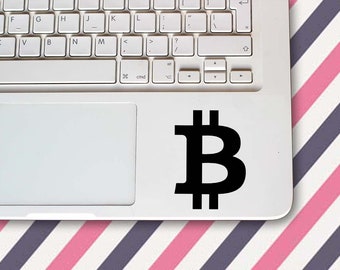 Bitcoin Vinyl Decal, Crypto Macbook Sticker