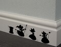 Cinderella 3 mice Decal,Disney Home Decor,Disney Wall Decal,Disney Wall Sticker,Kids Wall Decal,Kitchen Decal,skirting board decals product logo
