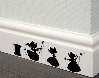 Cinderella Mice Decal, Disney Home Decor, Wall Art