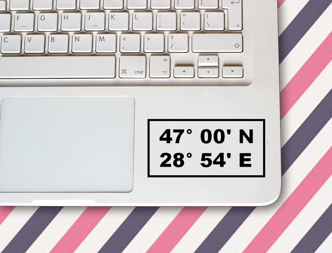Custom GPS Coordinates Decal: Personalized Vinyl Sticker - Etsy