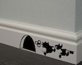 Mice Pals Vinyl Decal, Jaq and Gus, Mouse Hole Wall Sticker product logo
