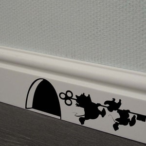 Mice Pals Decal,Mice friends sticker,Jaq and Gus,Disney Wall Decal,Mouse House,Cinderella Mice,Cinderella,Wall Sticker,Baseboard