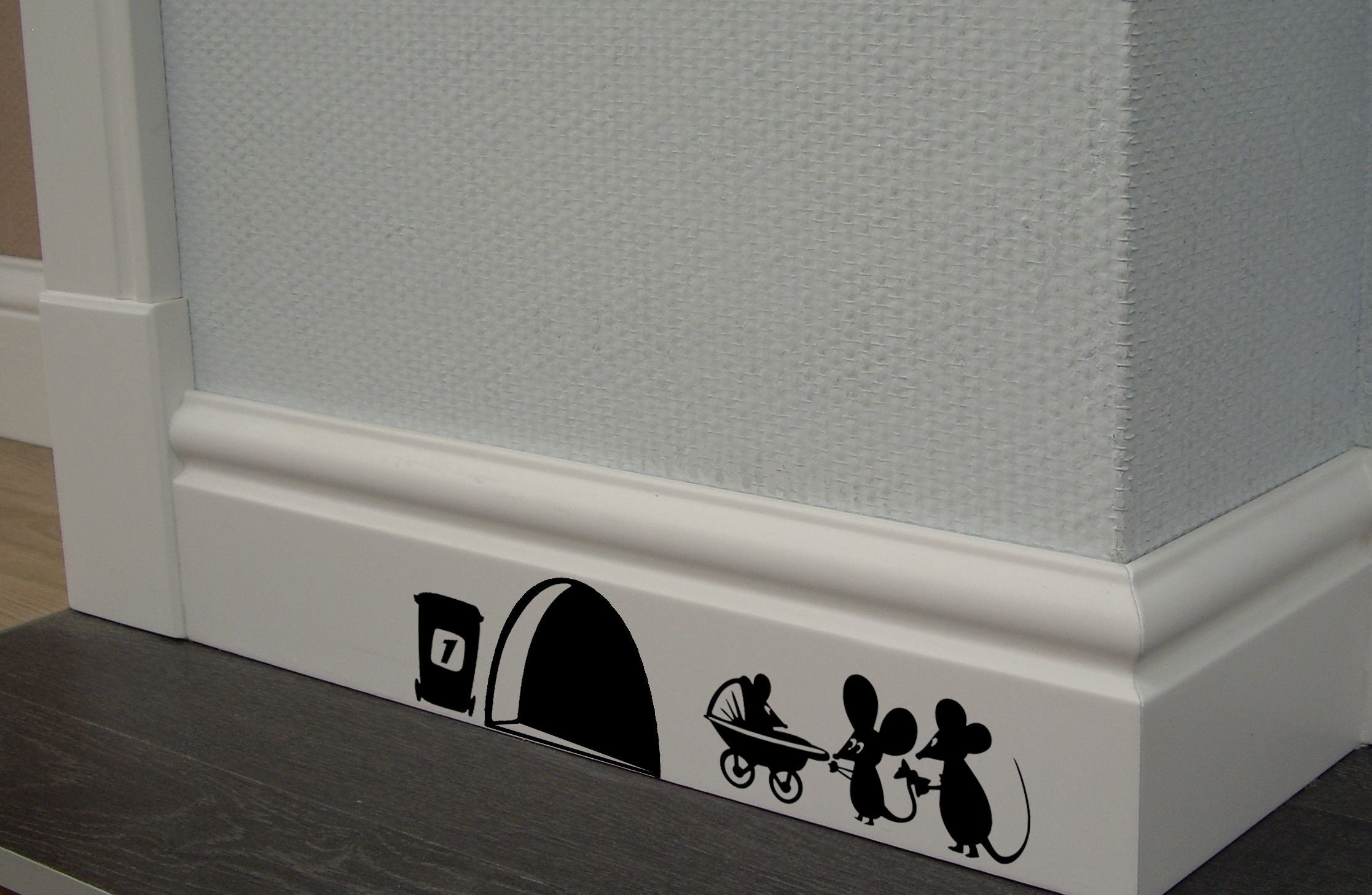 Skirting Board Transfer Graphic Mice Decals Decor Mouse Door Wall