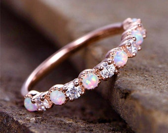 Charlotte Rose gold opal ring, opal ring, October’s birthstone, gifts for her