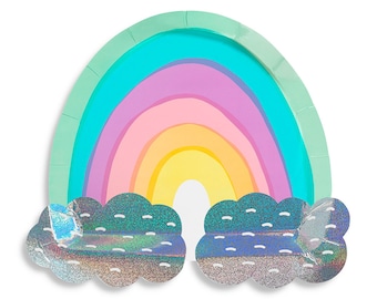 „Over the Rainbow“ große Teller – 8er-Pack