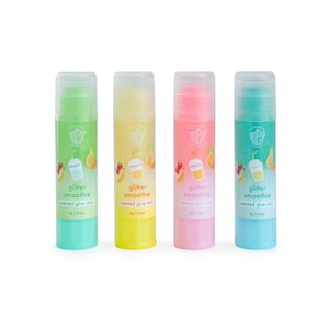 Barra de pegamento con aroma a purpurina Smoothie - Paquete de 1, 4 opciones de color