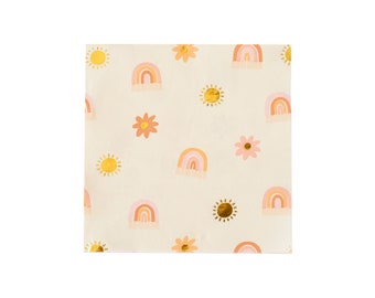 Boho Rainbow Large Napkins - Pack of 16