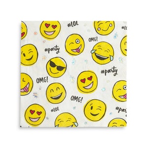 Emoji Large Napkins - Pack of 16