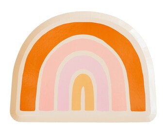 Boho Rainbow Large Plates - Pack of 8