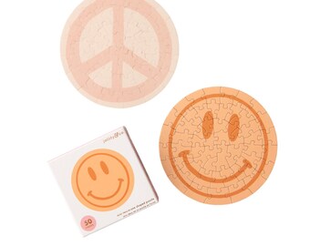 Double Sided Peace and Smiley Face Mini Puzzle - Pack of 1 - Etsy