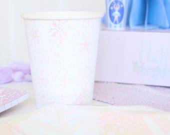 Vasos Snowflake de 255 ml (9 oz) - Paquete de 8