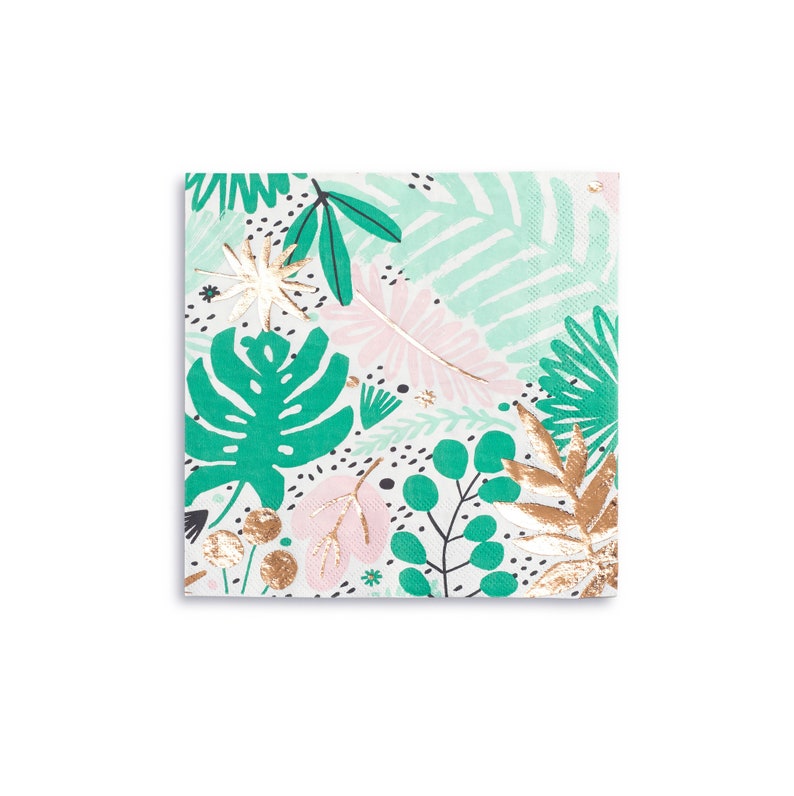 Tropical Party Napkins 16 Pack Tropical Party Supplies Tropical Party Decor Tropical Baby Shower Tropical Bridal Shower