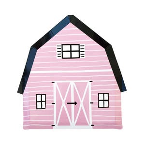 Pink Barn Plates - Pack of 8