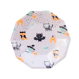 Halloween Cat Small Plates - Pack of 8