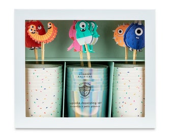 Little Monsters Cupcake Decorating Set - Set includes 24 toppers + 24 baking cups