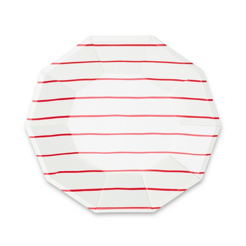 Party Supplies Dinner Plates Candy Apple Large Striped Party Plates Large Plates Event Party Supplies Birthday Party Plates