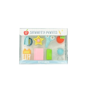 School Themed Eraser Set - Pack of 8