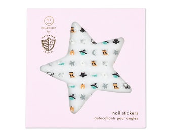 Halloween Cat Nail Stickers - Pack of 100 Nail Stickers