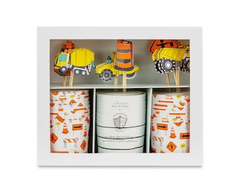 Under Construction Cupcake Decorating Set - Set includes 24 toppers + 24 baking cups