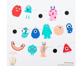 Little Monsters Garland- Pack of 16