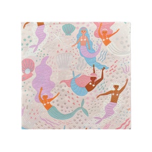 Mermaid Large Napkins - Pack of 16