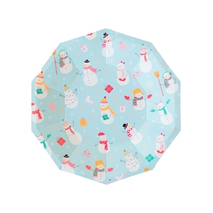 Snowman Small Plates - Pack of 8