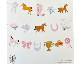 Ghirlanda a tema pony - Confezione da 1