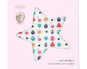 Little Monsters Nail Stickers - Pack of 100 Nail Stickers
