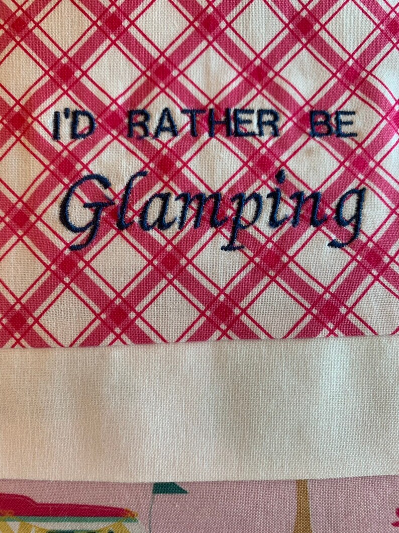 lined tote Glamping tote tote bag