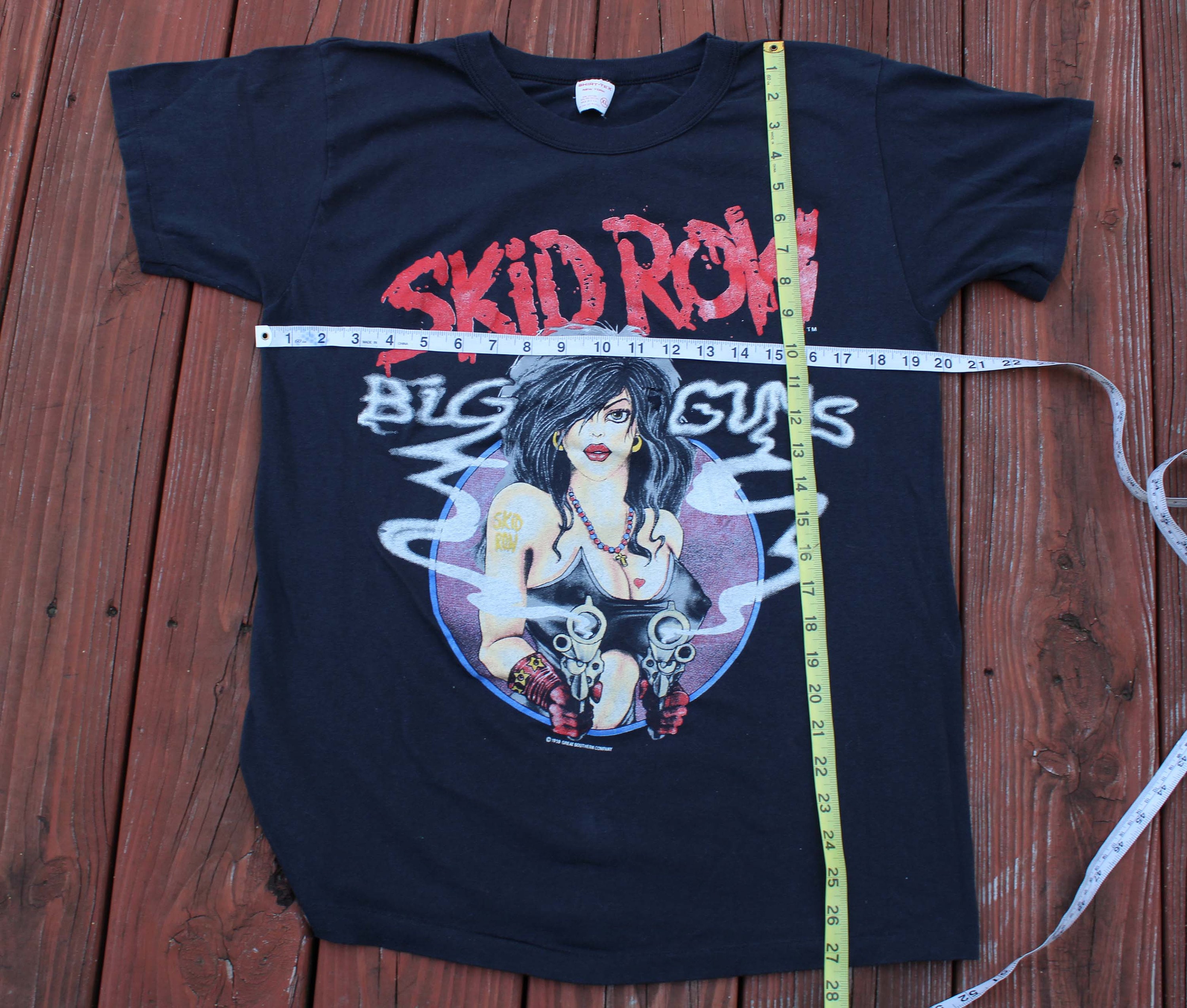 Vintage 1989 Skid Row Big Guns BLEW ME AWAY Double Sided T Etsy