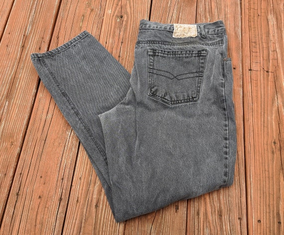 90's Bugle Boy Black Denim Jeans - Size 36 x 30 -