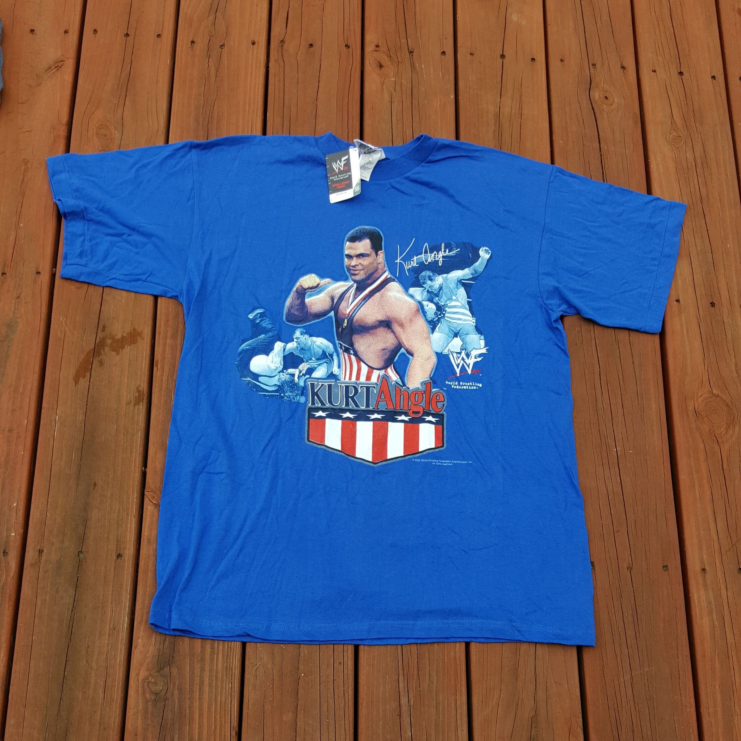 Vintage Kurt Angle WWF T-shirt Single 