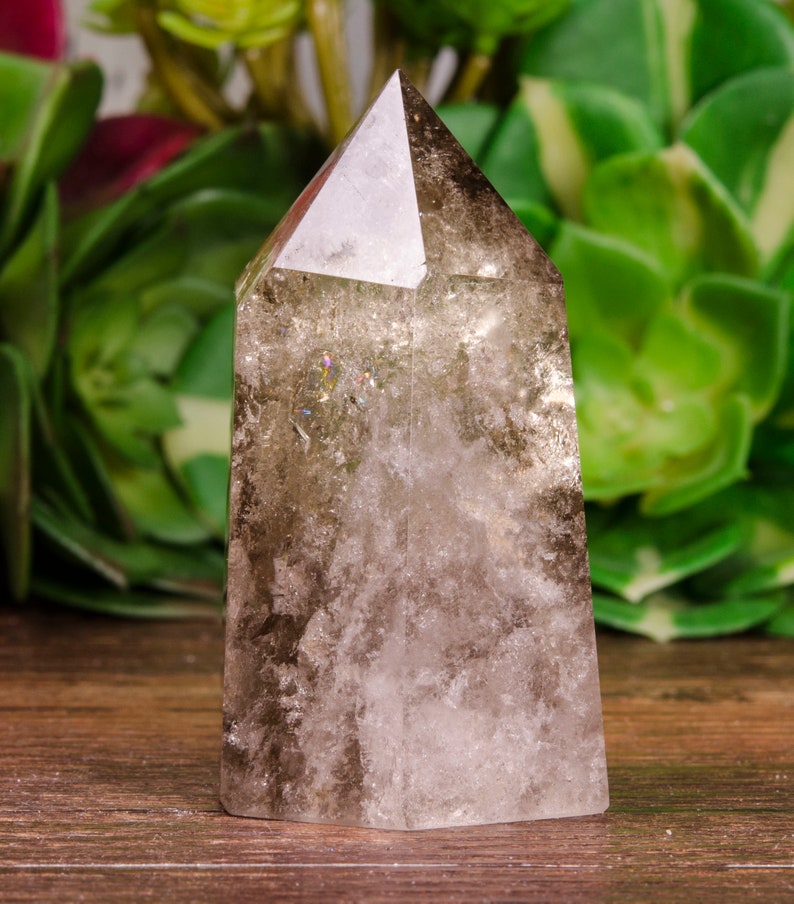 1pc 152g Natural Smoky quartz Tower-PolishedCrystal Point-Smoky Quartz Tower-Gemstone-Energy Protection Crystal-Chakra-Decor-Meditation-Gift