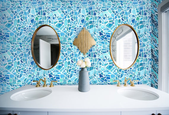 Portuguese Tiles Wallpaper Seamless Pattern Temporary | Etsy