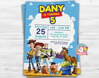 toy story invitation etsy