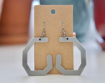 Pendientes de acrílico geométricos abstractos - Joyas minimalistas en una variedad de colores