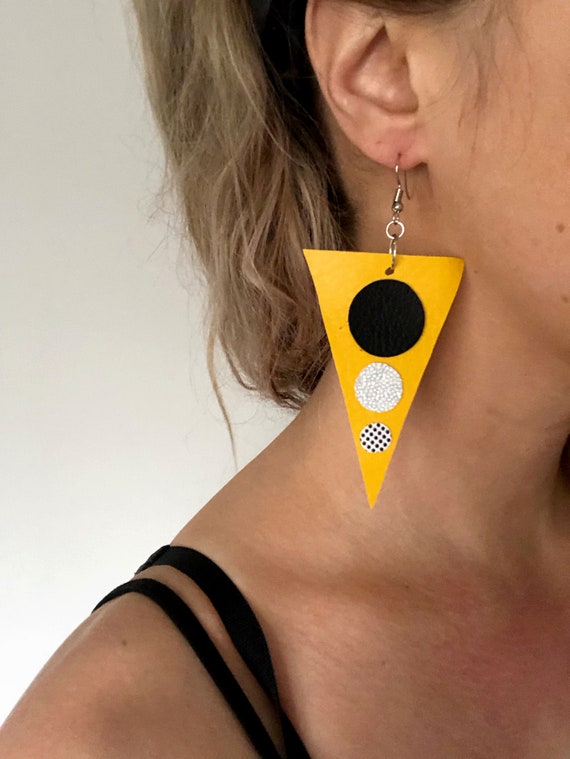 yellow flag earrings